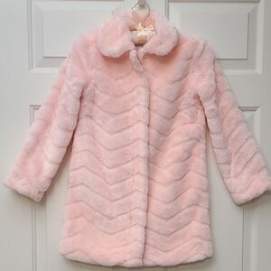 Janie and Jack Pink Faux Fur Jacket
